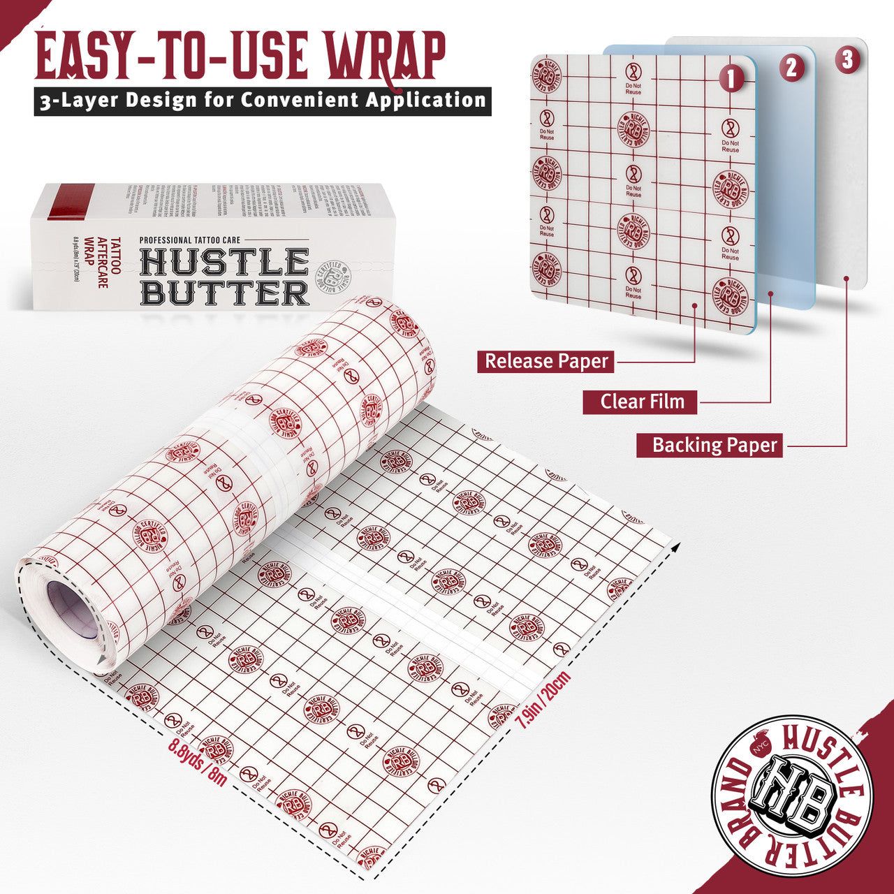 HUSTLE BUTTER  Tattoo Aftercare Wrap