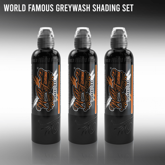WORLD FAMOUS Grey 3 Bottle Wash Set