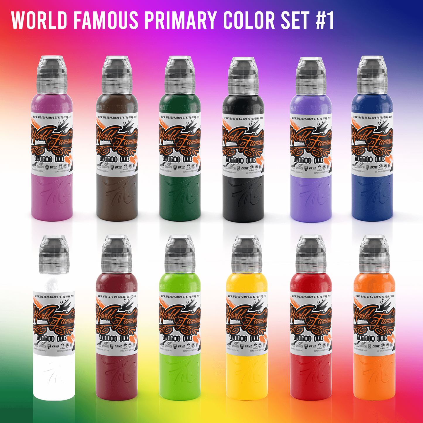 WORLD FAMOUS 12 Color Primary Ink Set 1