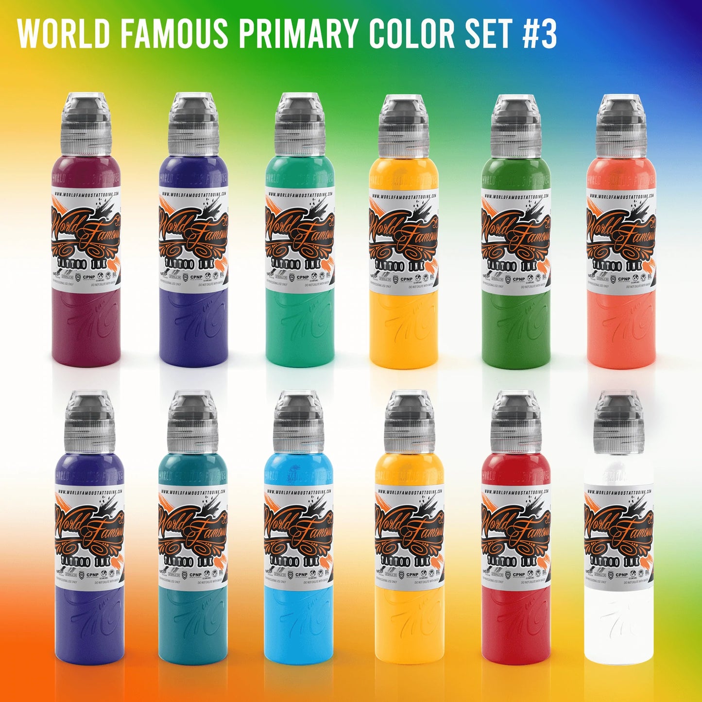 WORLD FAMOUS 12 Color Primary Ink Set 3