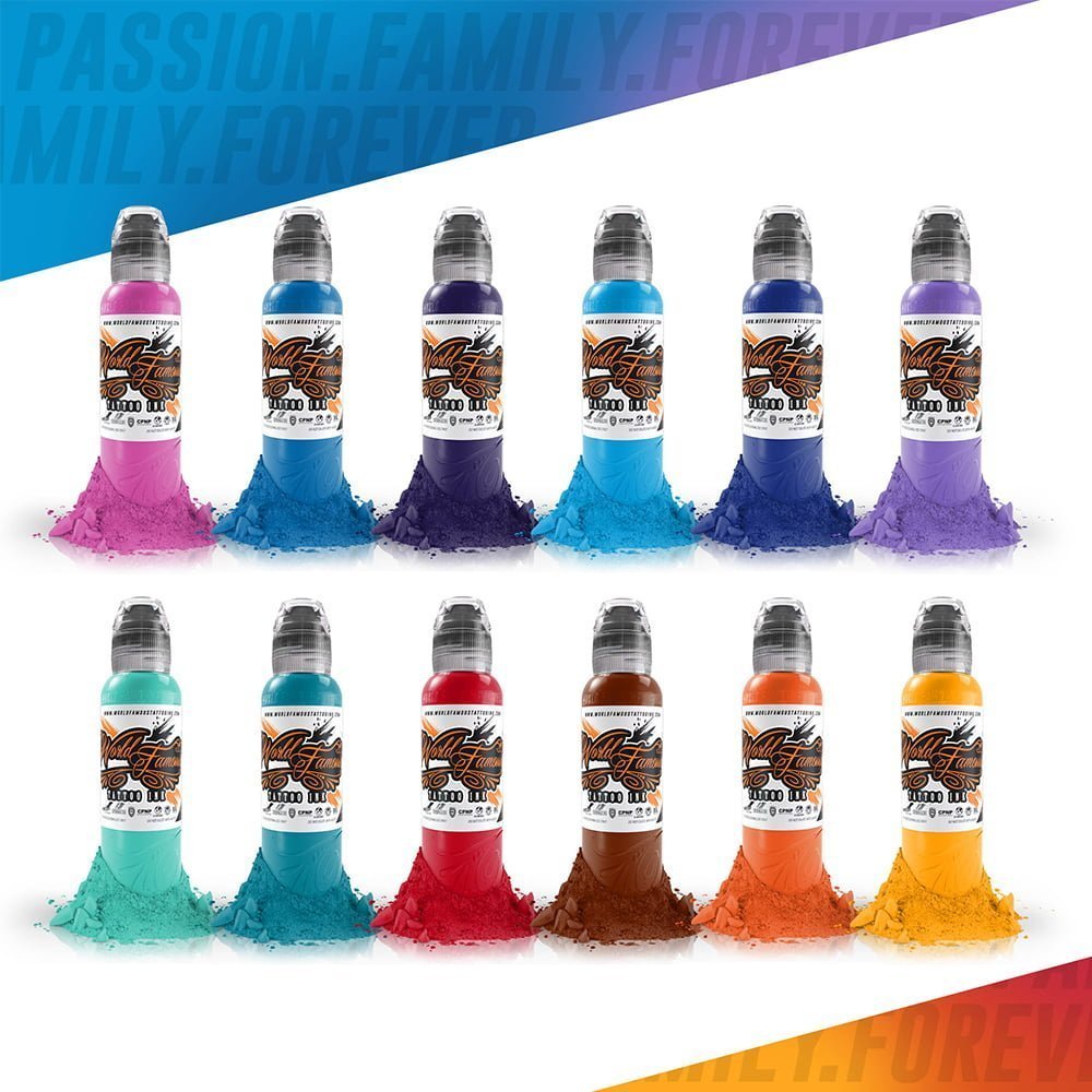 WORLD FAMOUS 12 Color Primary Ink Set 2