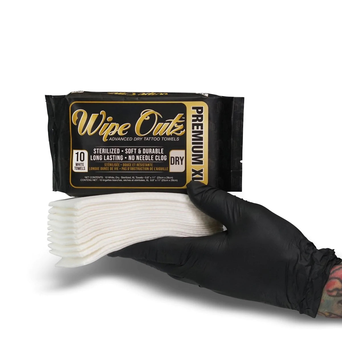 WIPE OUTZ XL Tattoo Towels (White 10CT)